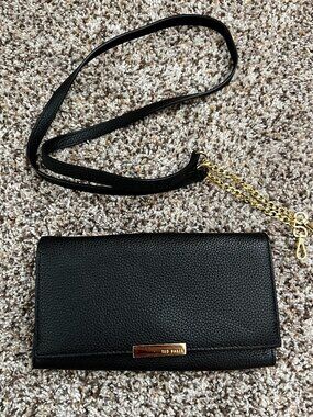 Ted Baker Black Crossbody Leather Wallet